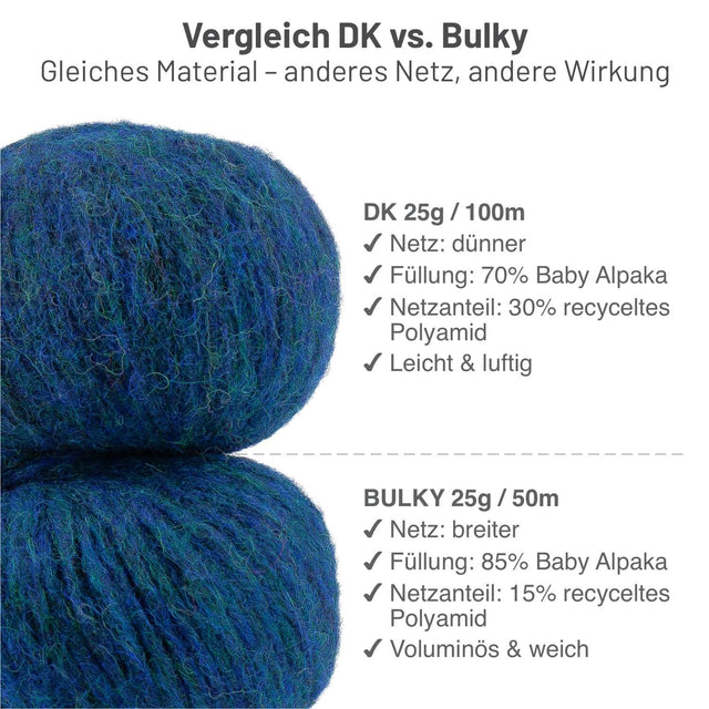 Alpawool® Baby 100 Light HF259 - 6er Set Alpakawolle Deep Ocean Melange