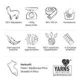 Baby Alpaka Plaid Decke Mittelgrau Uni