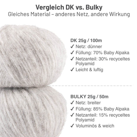 Alpawool® Baby 100 Light NFA09 - 6er Set Alpakawolle Silbergrau
