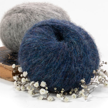 Alpawool® Baby 130 BIG &amp; LIGHT HF236 - 4x50g Laine d'alpaga Bleu foncé mélangé
