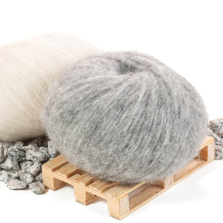 Alpawool® Baby 130 BIG &amp; LIGHT NFA10 - 4x50g Laine d'alpaga Gris clair
