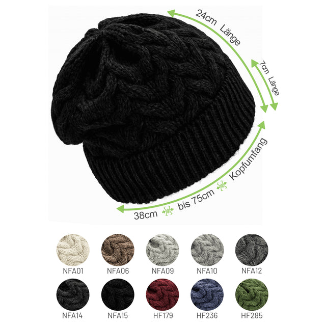 ALPAWOOL® Baby 50 Women's and Men's Hat Black (NFA15)