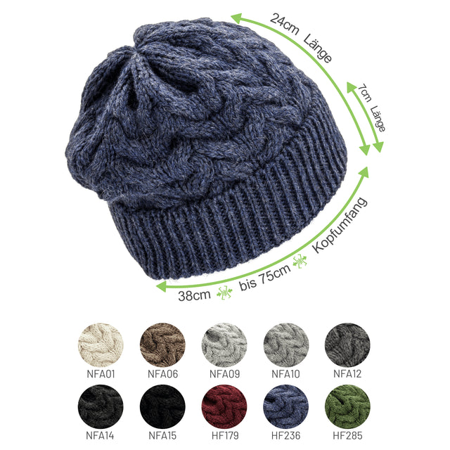 ALPAWOOL® Baby 50 women's and men's hat dark blue heather (HF236)