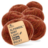 Alpawool® Baby 50 Light HF158 - 6er Set Alpakawolle Herbstlaub Melange