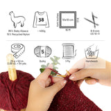 Alpawool® Baby 50 Light HF179 - 6er Set Alpakawolle Weinrot Melange