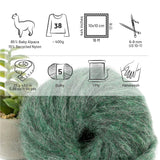 Alpawool® Baby 50 Light HF275 - 6er Set Alpakawolle Smaragd Melange