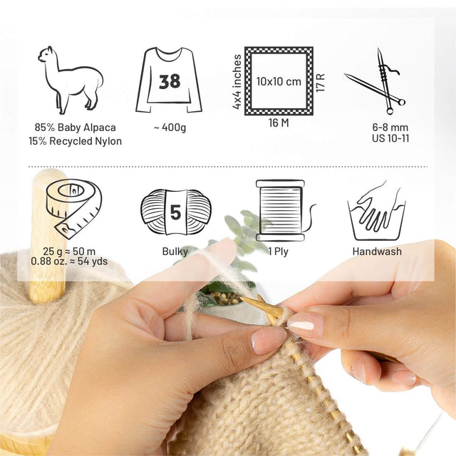 Alpawool® Baby 50 Light MIX - 6er Set Alpakawolle Natur Mix-Set