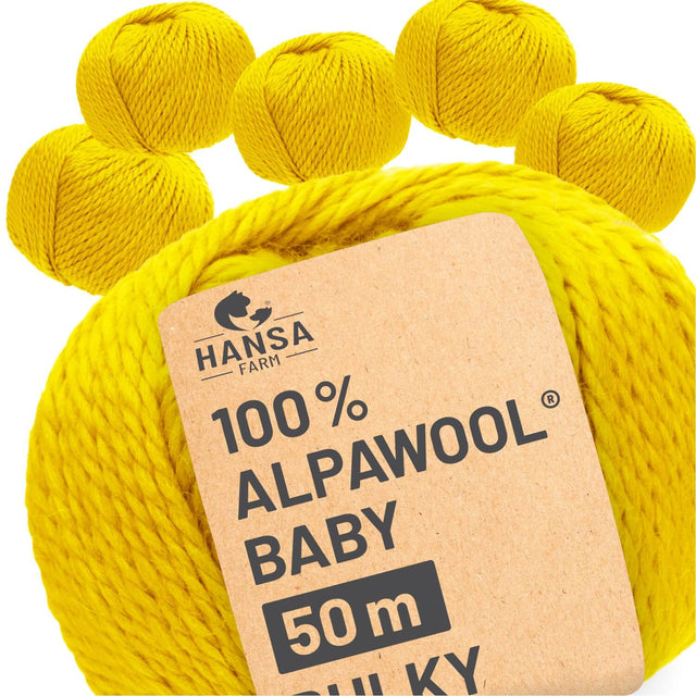 Alpawool® Baby 50 Bulky CF133 - 6x50g Alpakawolle Dopamine Rush