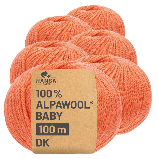 Alpawool® Baby 100 DK CF143 - 6x50g Alpakawolle Coral