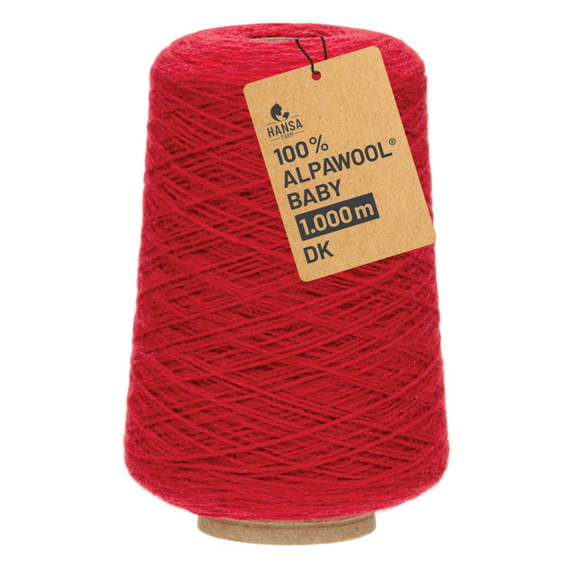 Alpawool® Baby 100 DK CF177 - 500g Alpakawolle Kone Rot