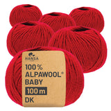 Alpawool® Baby 100 DK CF177 - 6x50g Alpaca Wool Red