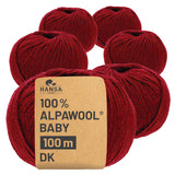 Alpawool® Baby 100 DK CF179 - 6x50g Alpaca Wool Wine Red