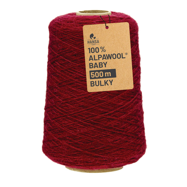 Alpawool® Baby 50 Bulky CF179 - 500g Alpakawolle Kone Weinrot