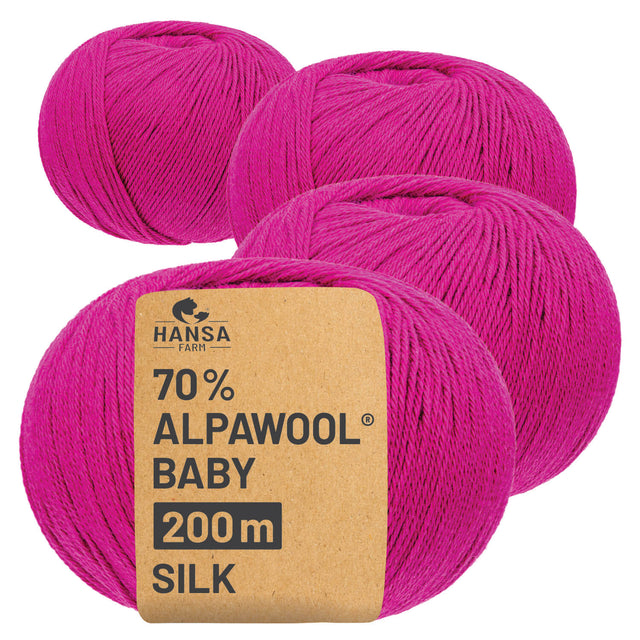 Alpawool® Baby Silk CF194 - 4x50g Alpaca Wool Pink