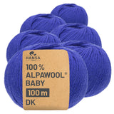 Alpawool® Baby 100 DK CF223 - 6x50g Alpakawolle Strong Blue