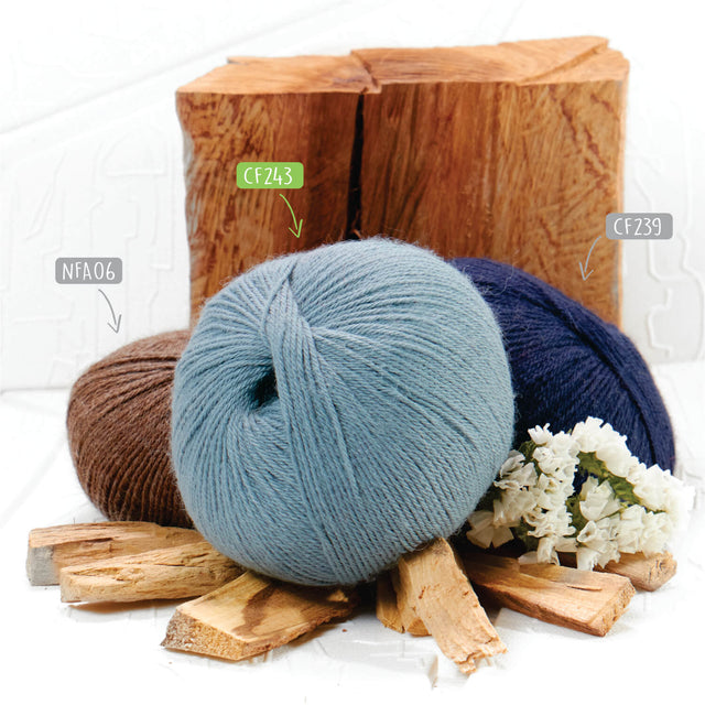 Alpawool® Baby 200 Fingering CF243 - 6x50g Alpakawolle Eisblau
