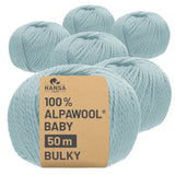 Alpawool® Baby 50 Bulky CF243 - 6x50g Alpakawolle Eisblau