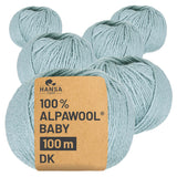 Alpawool® Baby 100 DK CF243 - 6x50g Alpaca Wool Ice Blue