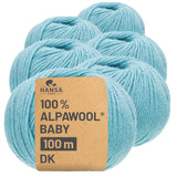 Alpawool® Baby 100 DK CF251 - 6x50g Alpakawolle Balmy Türkis