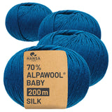 Alpawool® Baby Silk CF259 - 4x50g Alpaca Wool Petrol