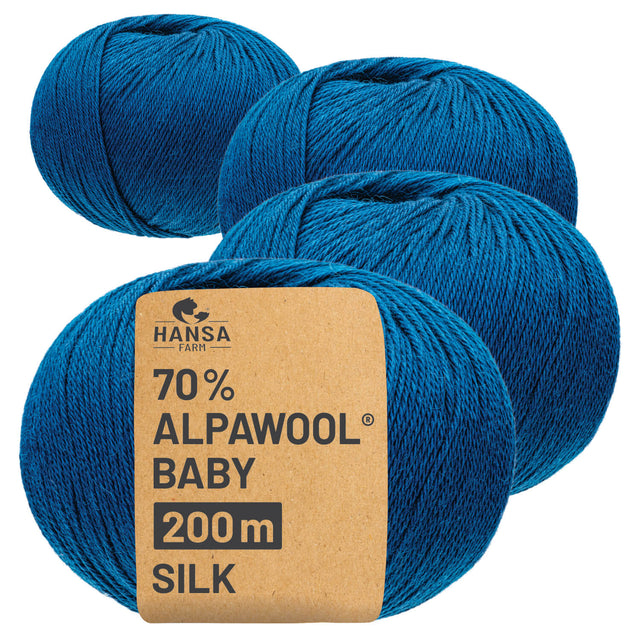 Alpawool® Baby Silk CF259 - 4x50g Alpaca Wool Petrol