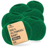 Alpawool® Baby 100 DK CF266 - 6x50g Alpakawolle Emerald Leaf