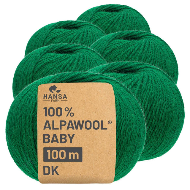 Alpawool® Baby 100 DK CF275 - 6x50g Alpakawolle Pretty Green