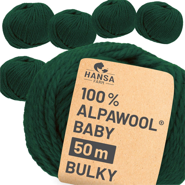 Alpawool® Baby 50 Bulky CF276 - 6x50g Alpakawolle Deep Focus