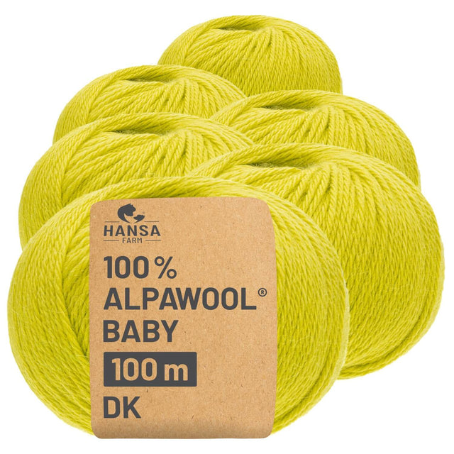 Alpawool® Baby 100 DK CF291 - 6x50g Alpakawolle Spring Green