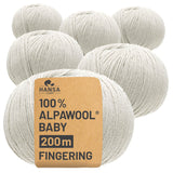 Alpawool® Baby 200 Fingering CF320 - 6x50g Alpakawolle Wildsnow