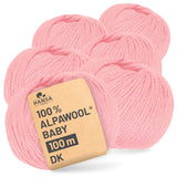 Alpawool® Baby 100 DK CF180 - 6x50g Alpakawolle Day Dreamer