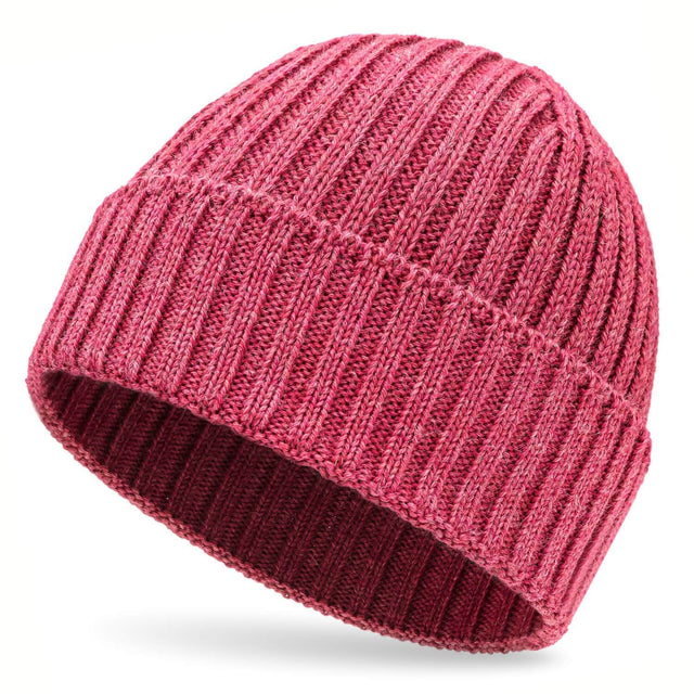 ALPAWOOL® Baby 100 bonnet femme et homme framboise crème chiné (HF191)