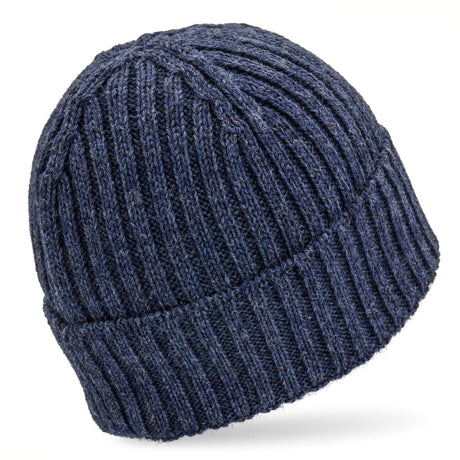 ALPAWOOL® Baby 100 Damen und Herren Mütze Dunkelblau heather (HF236)