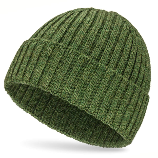 ALPAWOOL® Baby 100 women's and men's hat medium green heather (HF285)