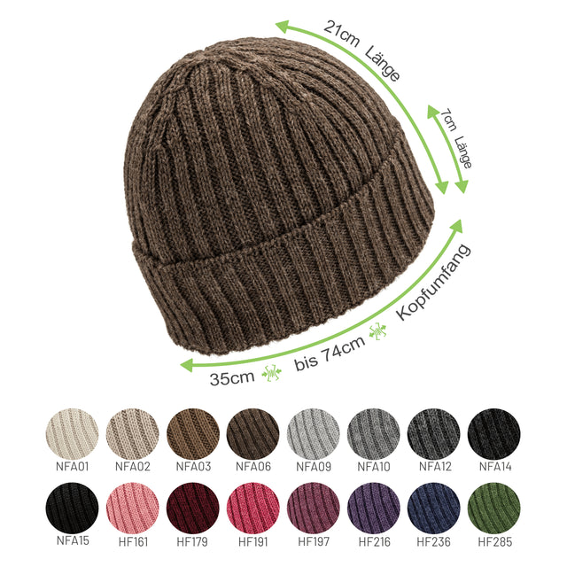 ALPAWOOL® Baby 100 Women's and Men's Hat Brown (NFA06)