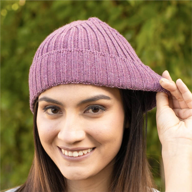 ALPAWOOL® Baby 100 bonnet femme et homme bordeaux chiné (HF179)