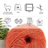 Alpawool® Baby 100 Light HF149 - 6er Set Alpakawolle Orange Melange