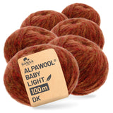 Alpawool® Baby 100 Light HF158 - 6er Set Alpakawolle Herbstlaub Melange