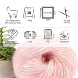 Alpawool® Baby 100 Light HF161 - 6er Set Alpakawolle Perlrosa Melange