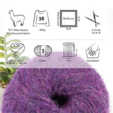 Alpawool® Baby 100 Light HF204 - 6er Set Alpakawolle Lila Melange