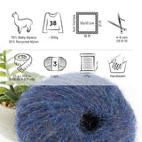 Alpawool® Baby 100 Light HF236 - 6er Set Alpakawolle Dunkelblau Melange