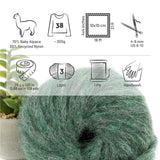 Alpawool® Baby 100 Light HF275 - 6er Set Alpakawolle Smaragd Melange