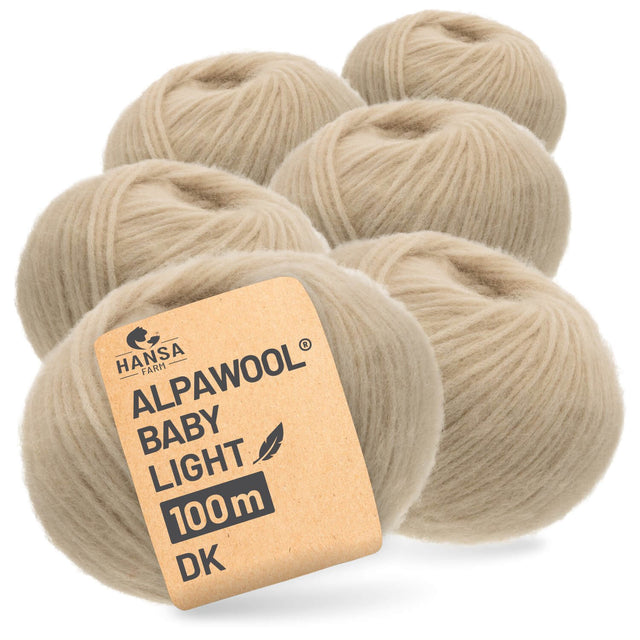 Alpawool® Baby 100 Light NFA02 - 6er Set Alpakawolle Beige