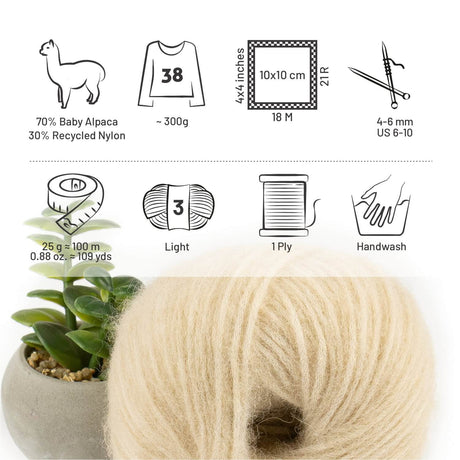 Alpawool® Baby 100 Light NFA02 - 6er Set Alpakawolle Beige