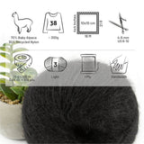 Alpawool® Baby 100 Light NFA15 - 6er Set Alpakawolle Schwarz