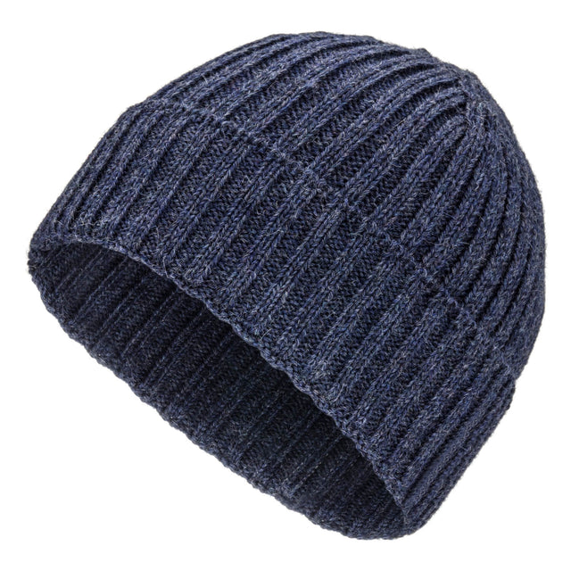 Bonnet ALPAWOOL® Baby 100 femme et homme bleu foncé chiné (HF236)