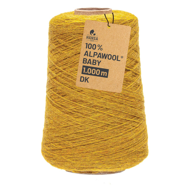 Alpawool® Baby 100 DK HF114 - 500g Alpakawolle Kone Senfgelb Melange