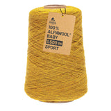 Alpawool® Baby 150 Sport HF114 - 500g Alpakawolle Kone Senfgelb Melange