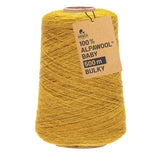 Alpawool® Baby 50 Bulky HF114 - 500g Alpakawolle Kone Senfgelb Melange