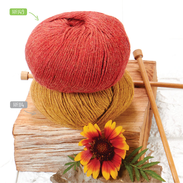 alpacare® Baby 100 DK washable HF149 - 6x50g alpaca wool orange melange